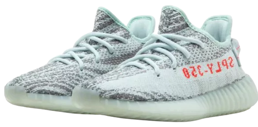 Side View of Yeezy Boost 350 V2 Blue Tint